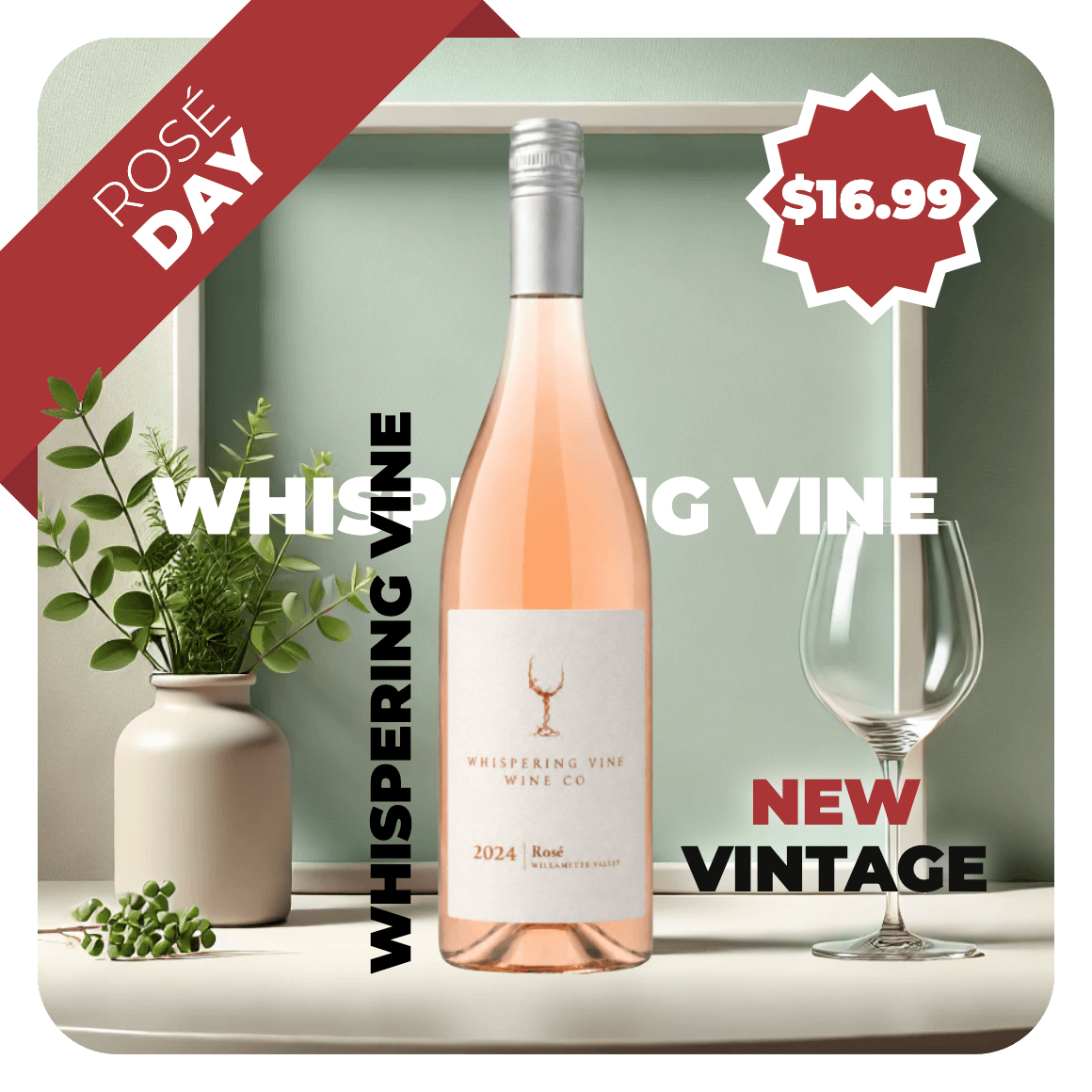 Whispering Vine Rosé 2024 Friday deal hero image.