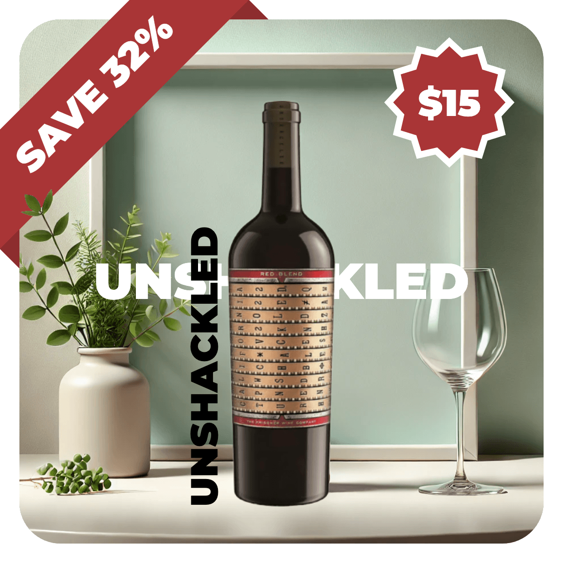 The Prisoner Wine Company Unshackled Red Blend 2023 Friday deal hero image.